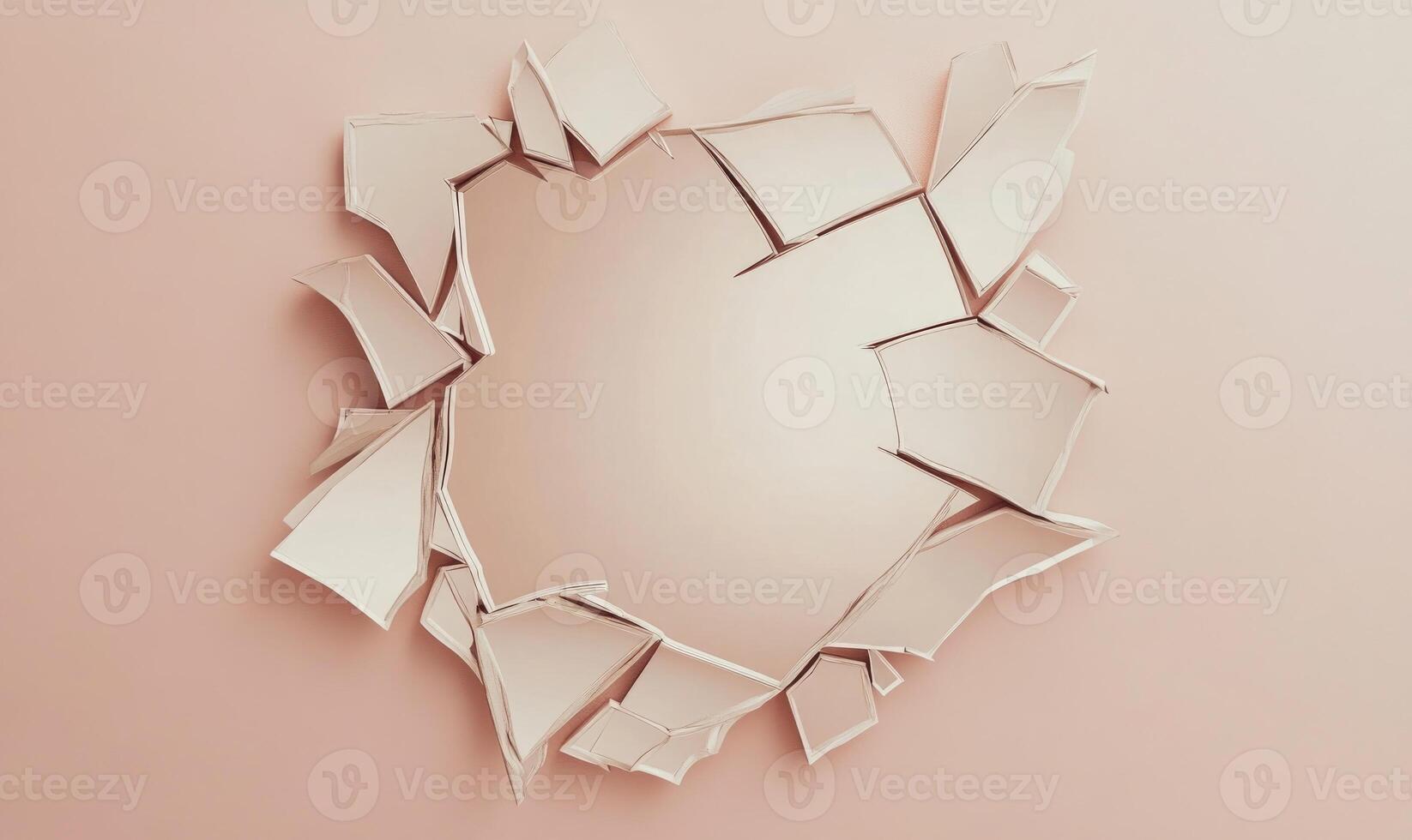 A white paper with a hole in the middle photo