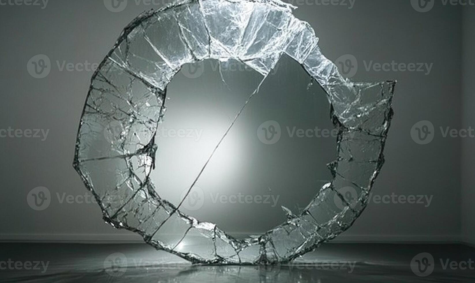 A broken circle made of glass photo