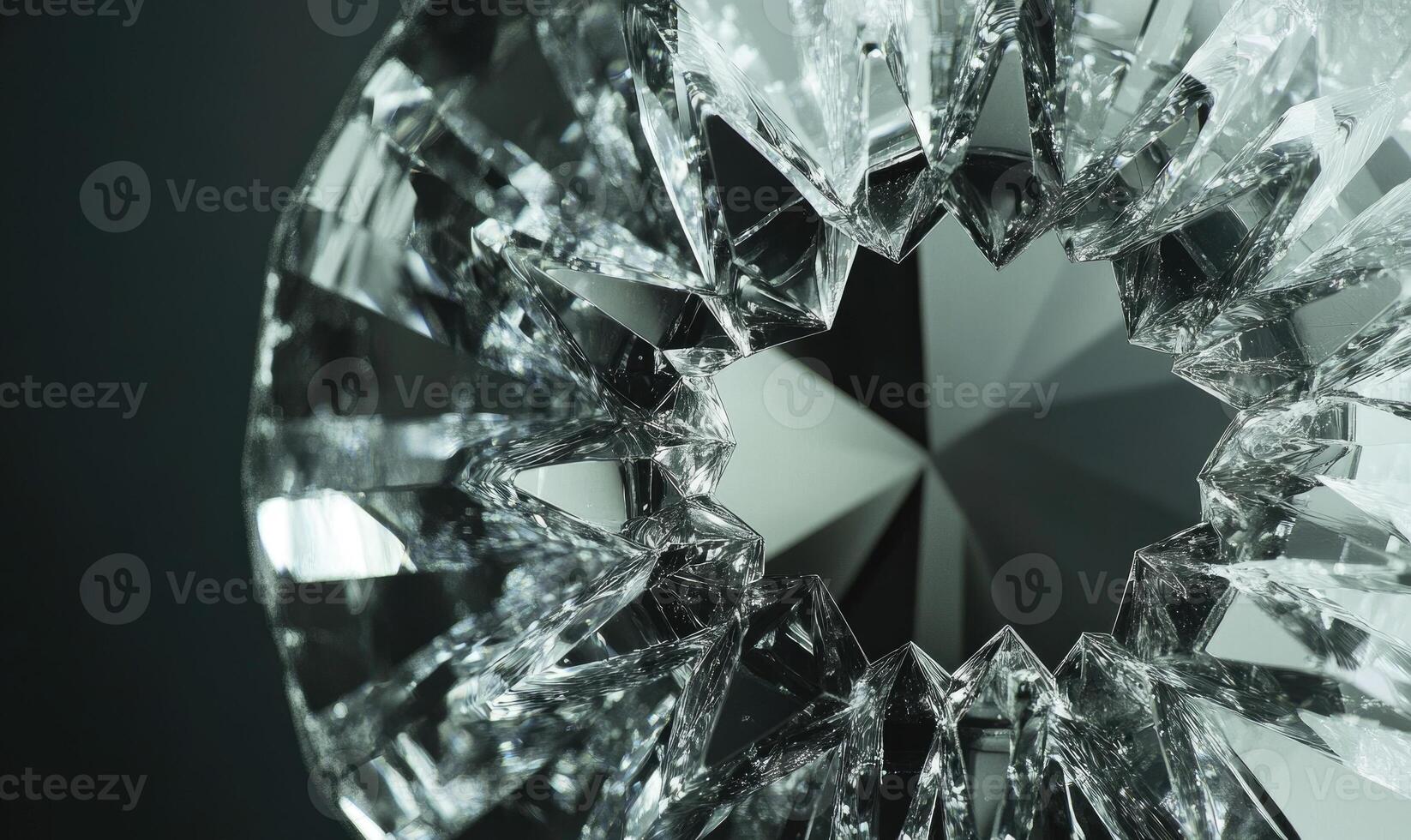 A close up of a diamond with a dark background photo