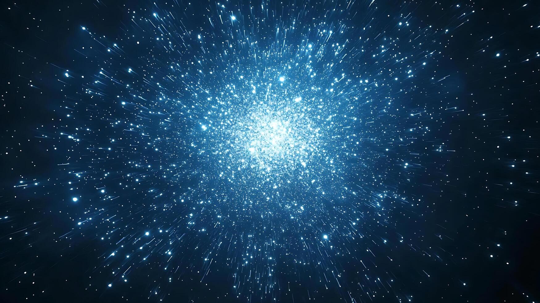 Abstract Blue Light Burst Sparkling Energy and Celestial Radiance. photo