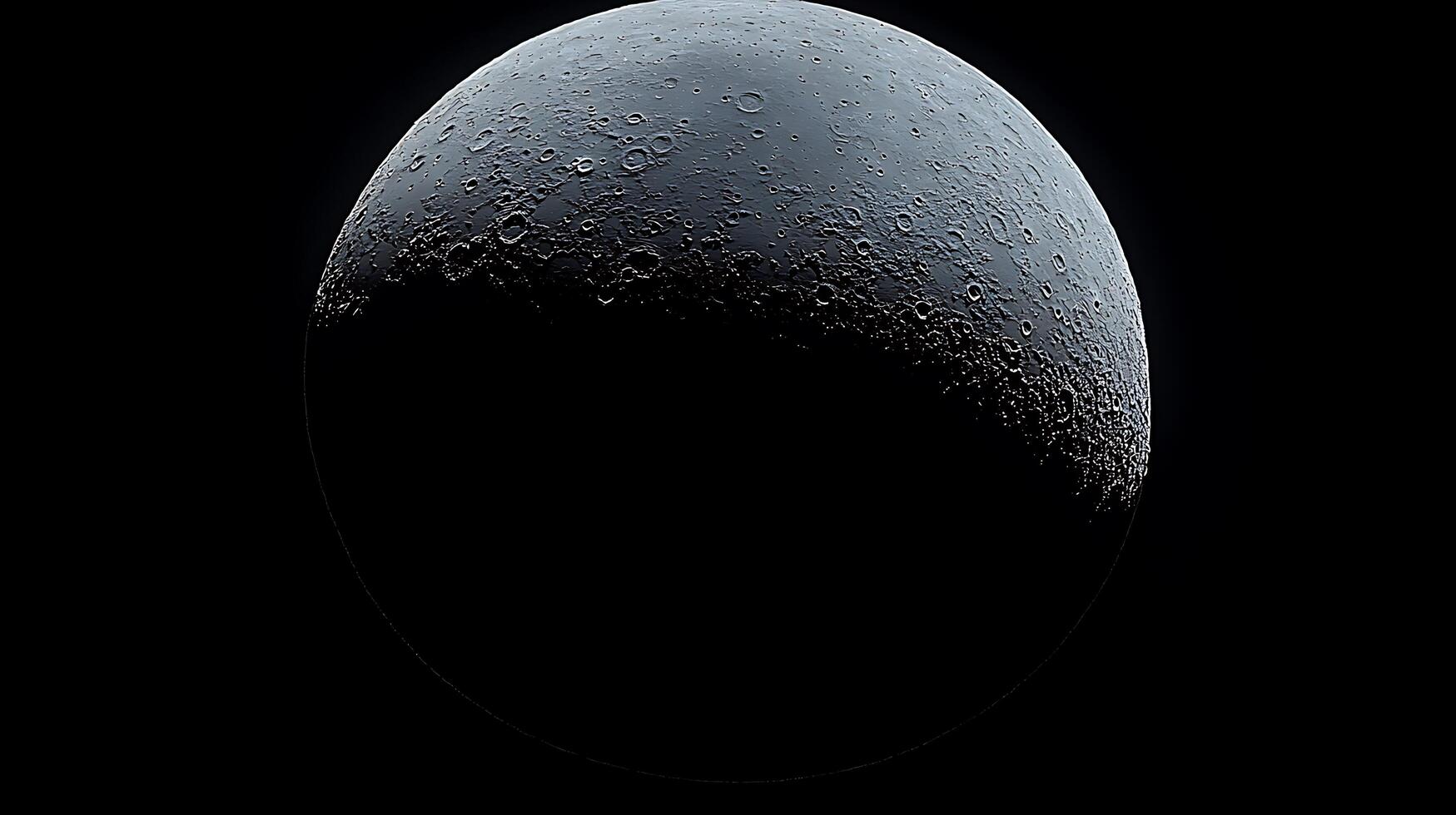 Detailed Half Moon in Dark Space A High Resolution Lunar Surface Image. photo