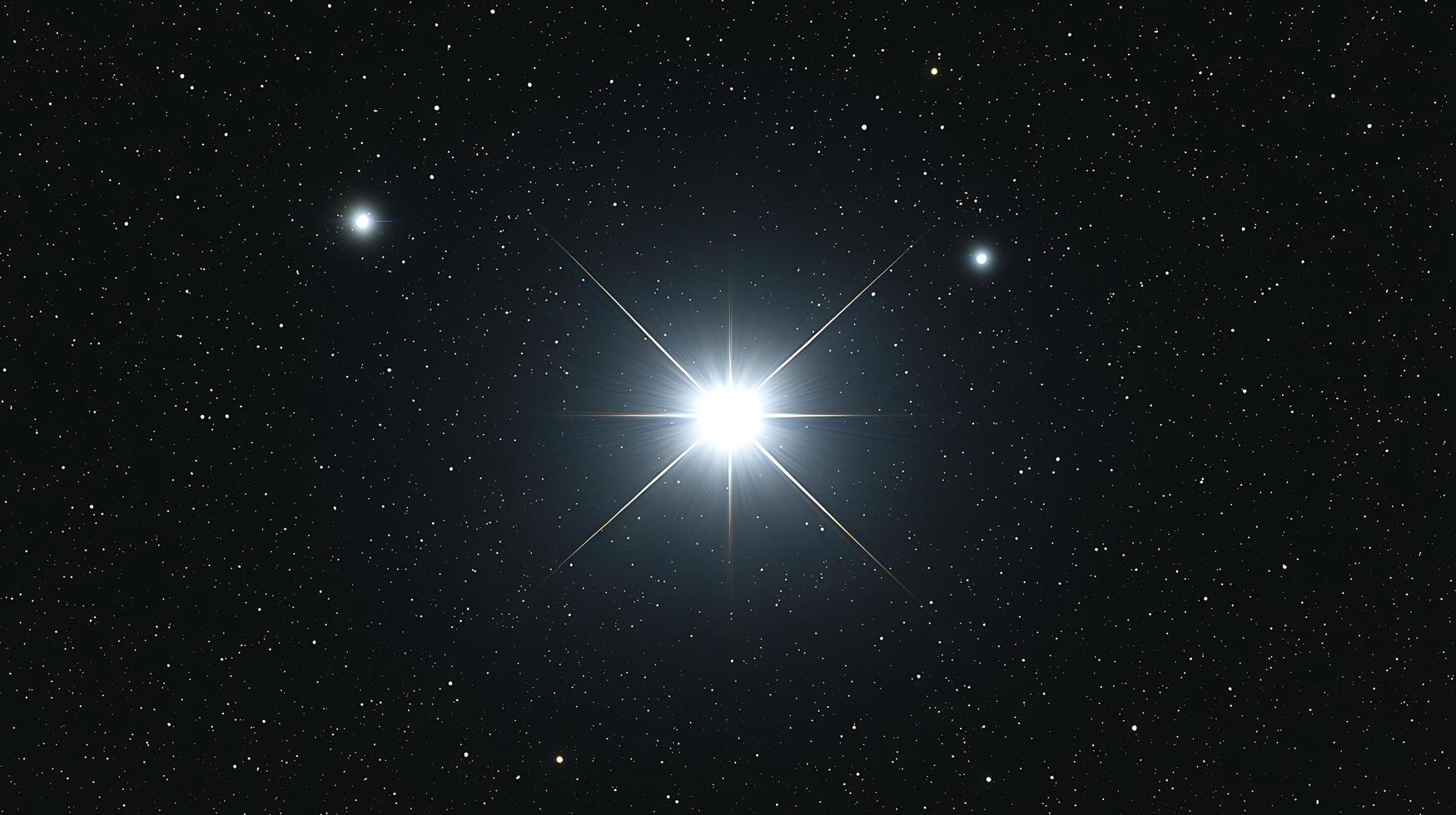 Bright Star in the Night Sky, Celestial Background Image. photo