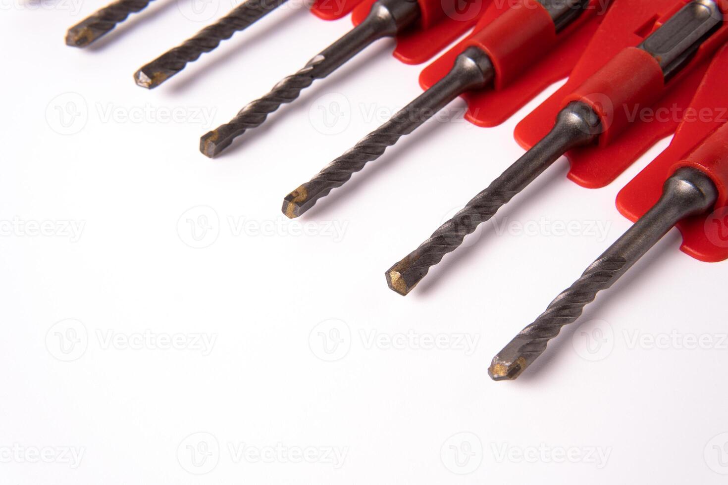 Drill bit for brick and concrete borer for perforator on a white background. industrial punchers. photo