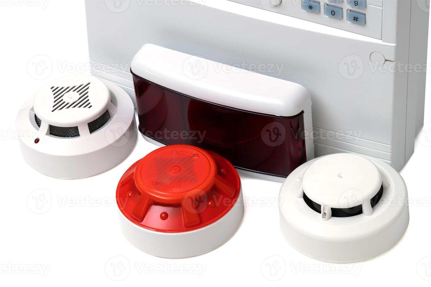 Fire alarm security. Good for security servise engeniering company site or advertising. photo