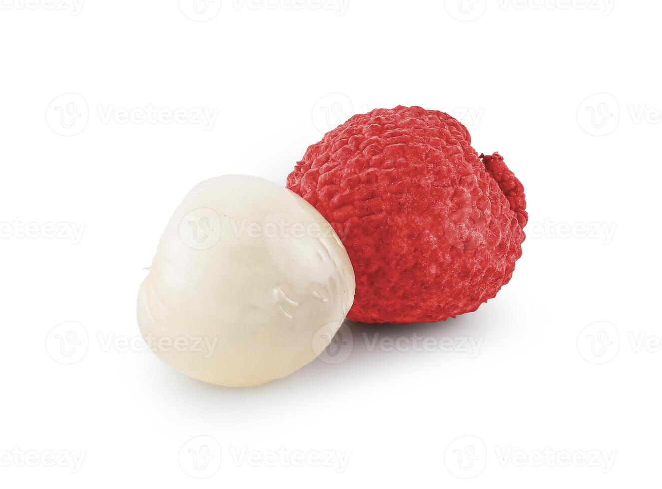 Fresh Lychee isolate on white background. Clipping path. photo