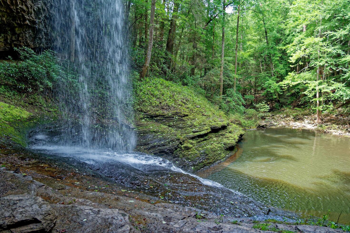 Alongside upper Piney falls in Tennessee photo