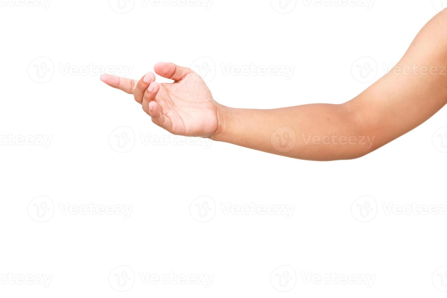 Isolated hand pointing, ideal for demonstrating directions and selections with precision photo
