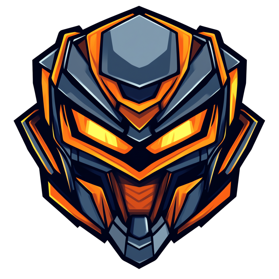 Robot Head Illustration Futuristic, Tech, Mecha png