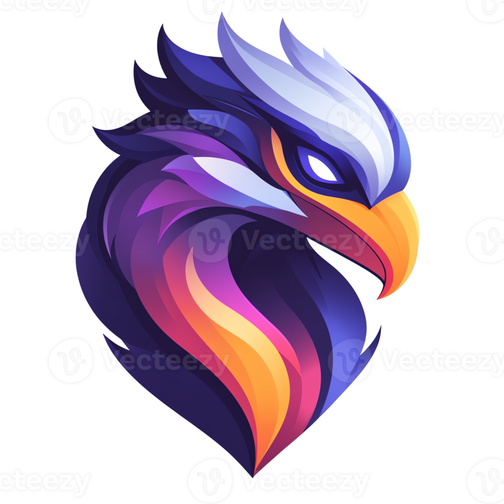 Majestic Bird Gradient, Colorful, Wildlife, Feathers, Beak, Wings png
