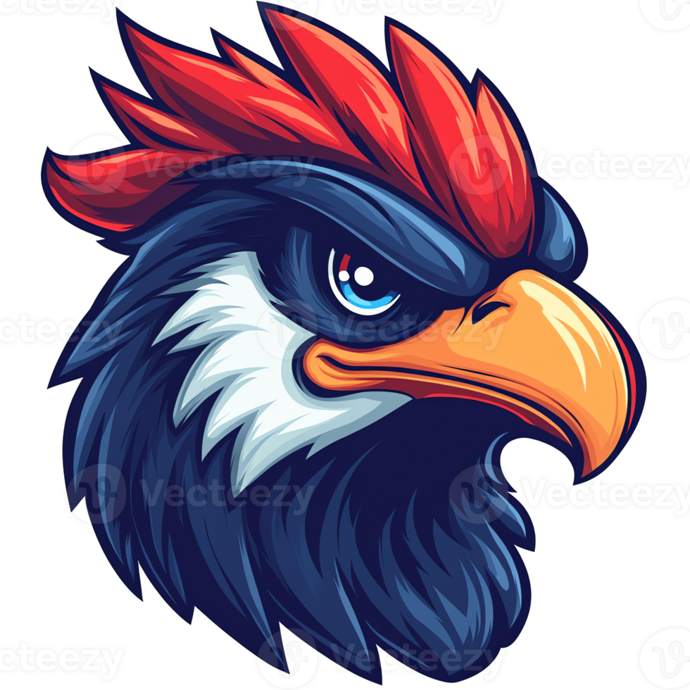 Illustration Majestic Eagle Head, Fierce Gaze, Powerful Beak png