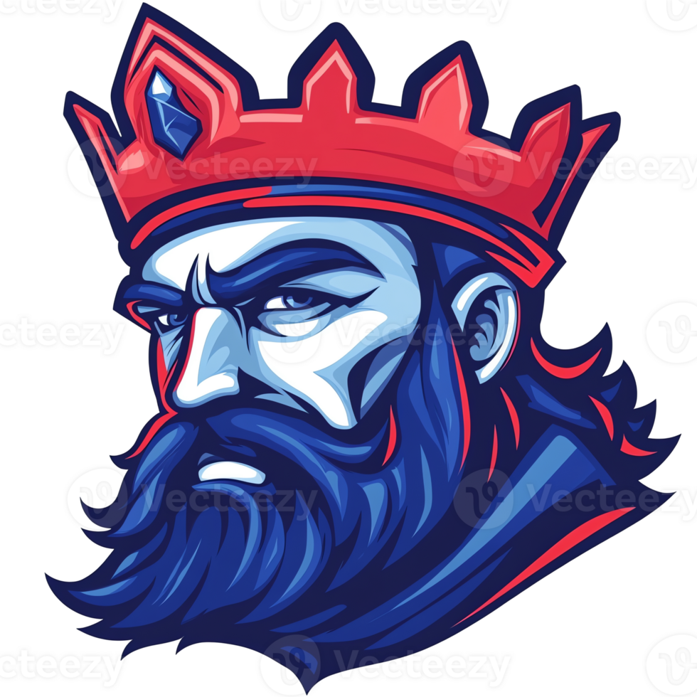 Powerful king logo design with crown on transparent background a regal symbol of authority png