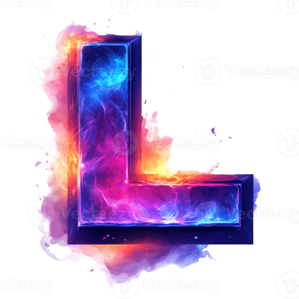 Fiery letter l logo a vibrant and powerful gaming brand identity on transparent background png