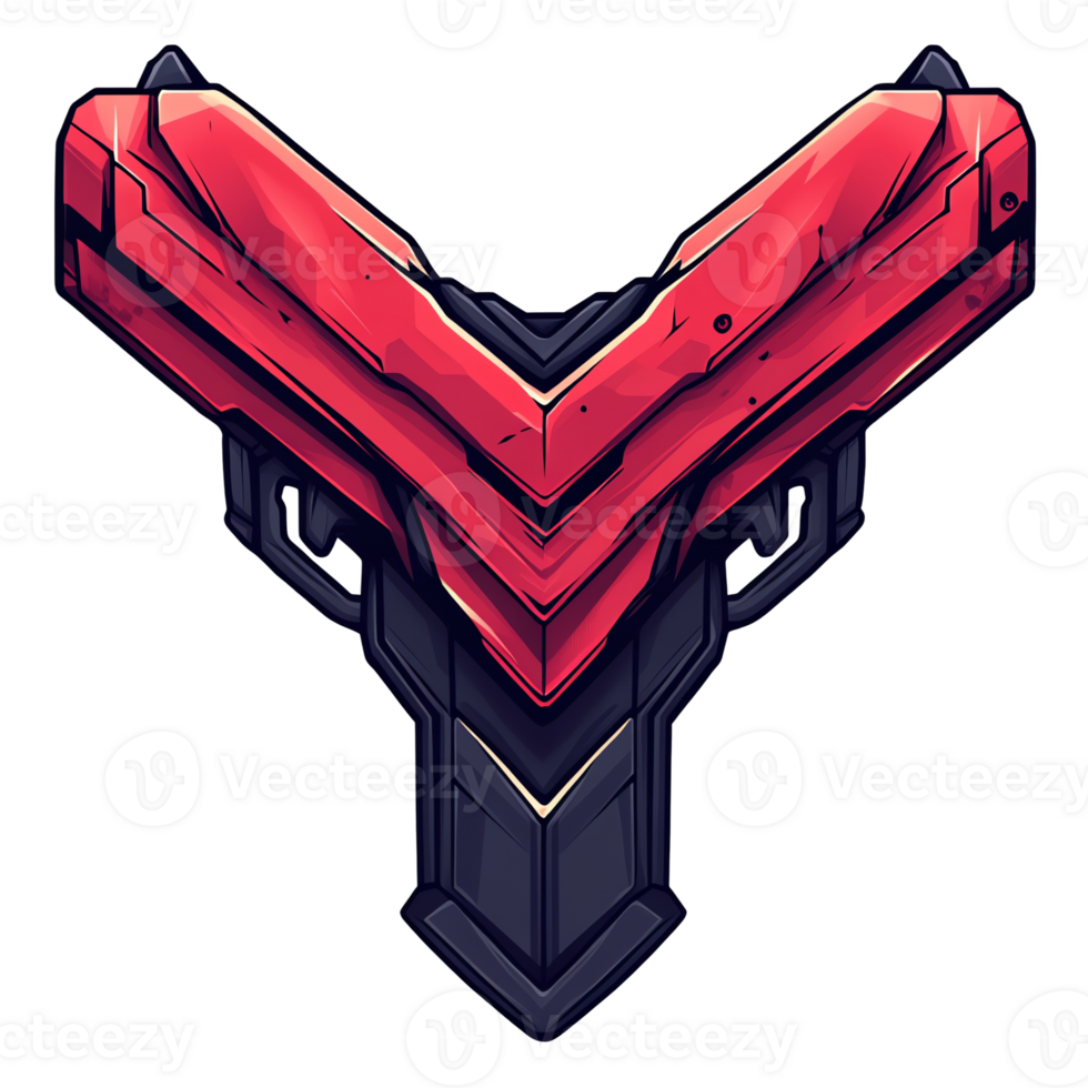 Stylized v shaped logo design on transparent background for branding and marketing png