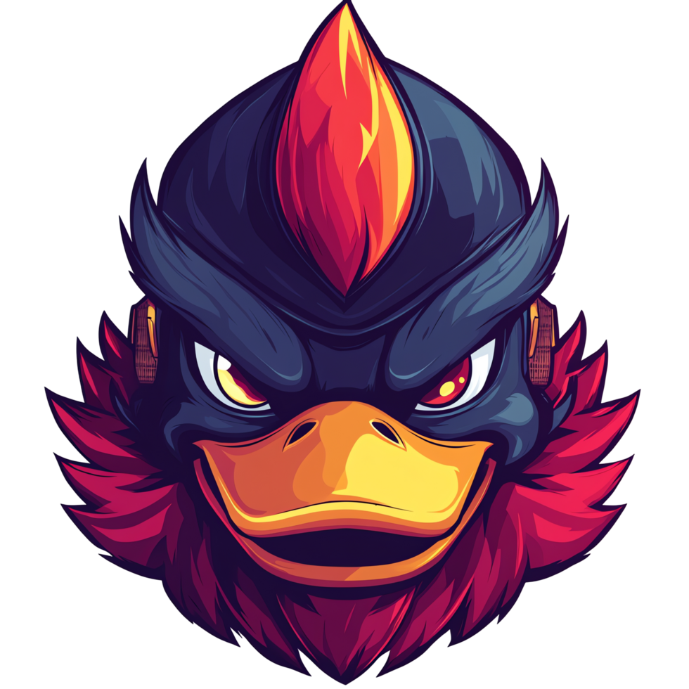 Sirfetchd pokemon head cartoon with angry expression on transparent background png
