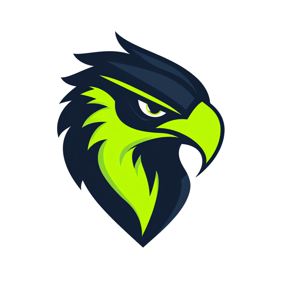 Fierce eagle head logo a powerful and bold design on transparent background png