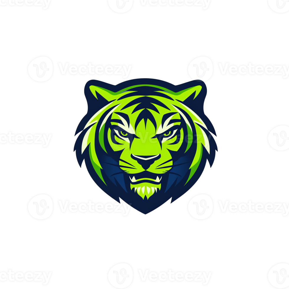Tiger head logo on transparent background png