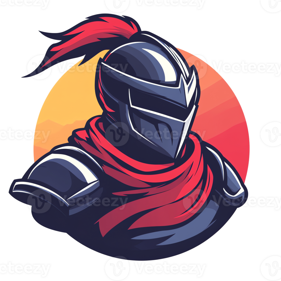 Fierce ninja knight logo a striking visual identity for gaming and esports png