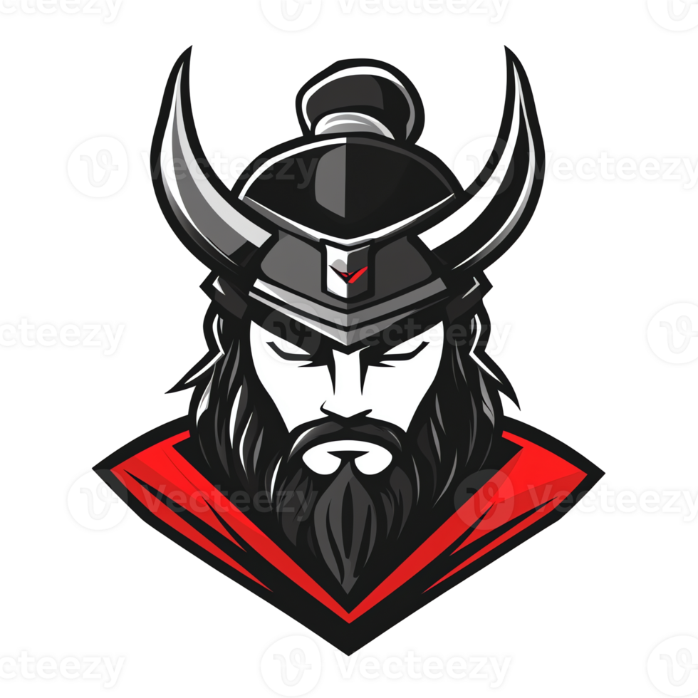 Fearless viking warrior logo powerful symbol of strength and courage on transparent background png