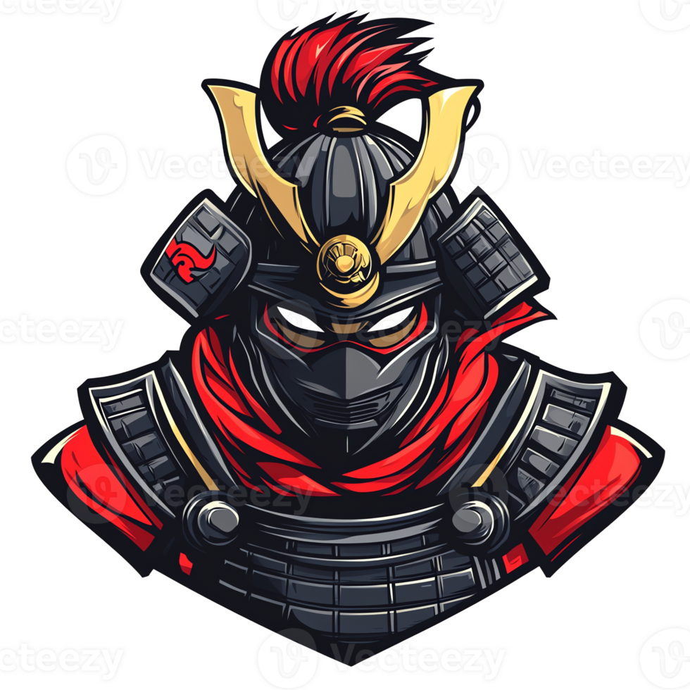 Samurai warrior with transparent background png