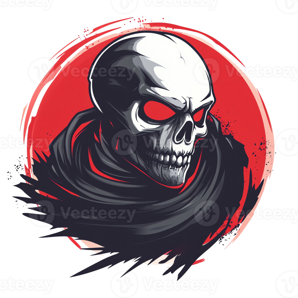Fierce skull gaming logo on transparent background a powerful symbol of digital domination png