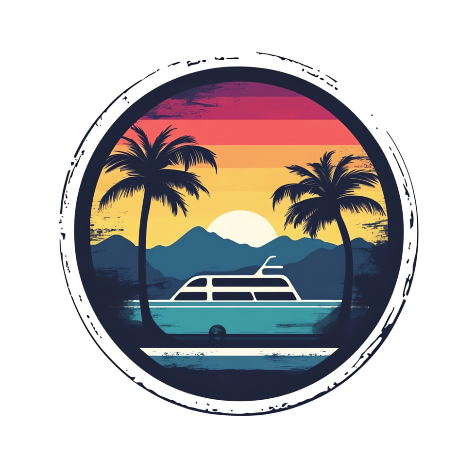 Sunset Beach Vacation Van Life png