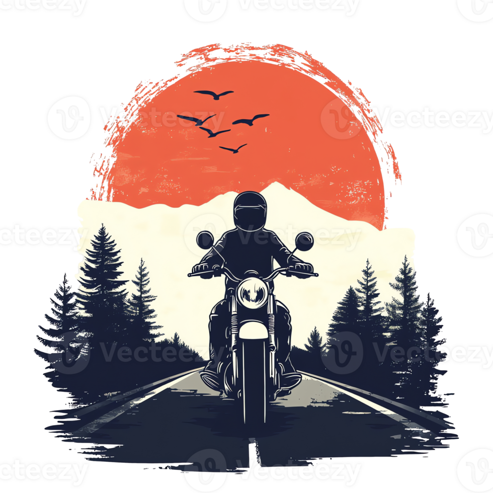 Sunset Motorcycle Ride png