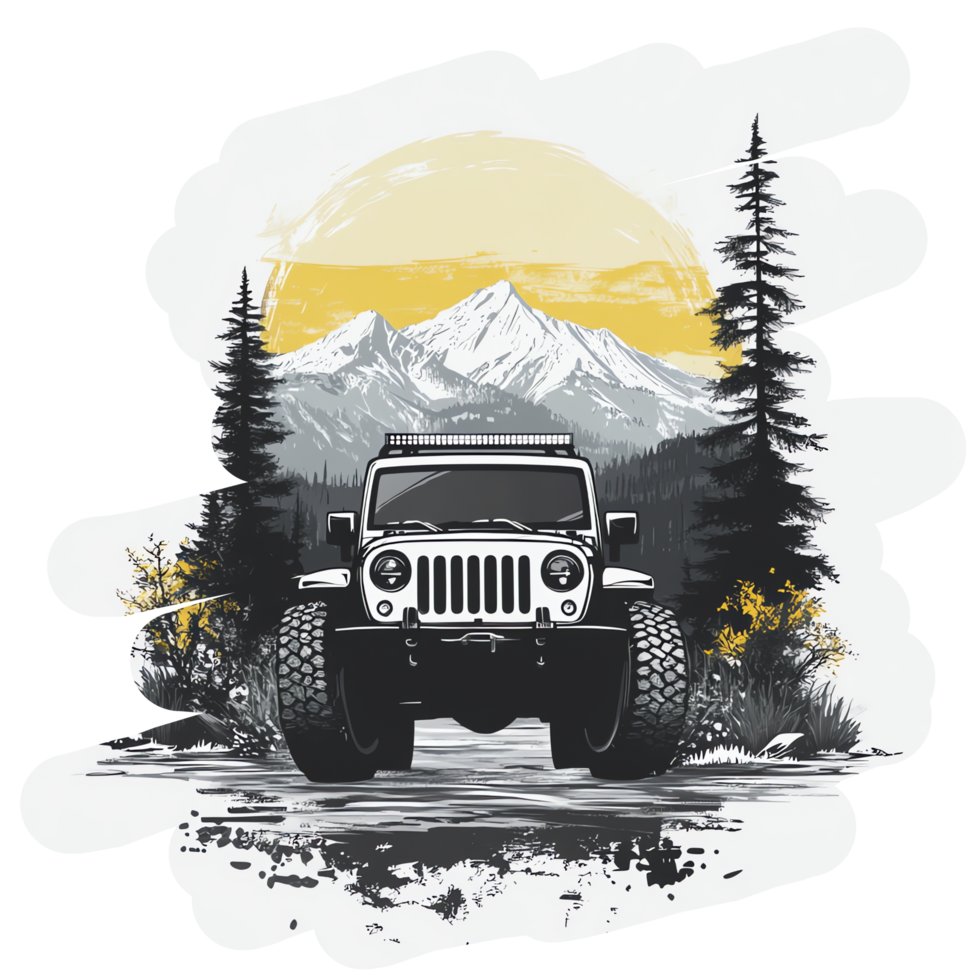 SUV Mountain Adventure off road png