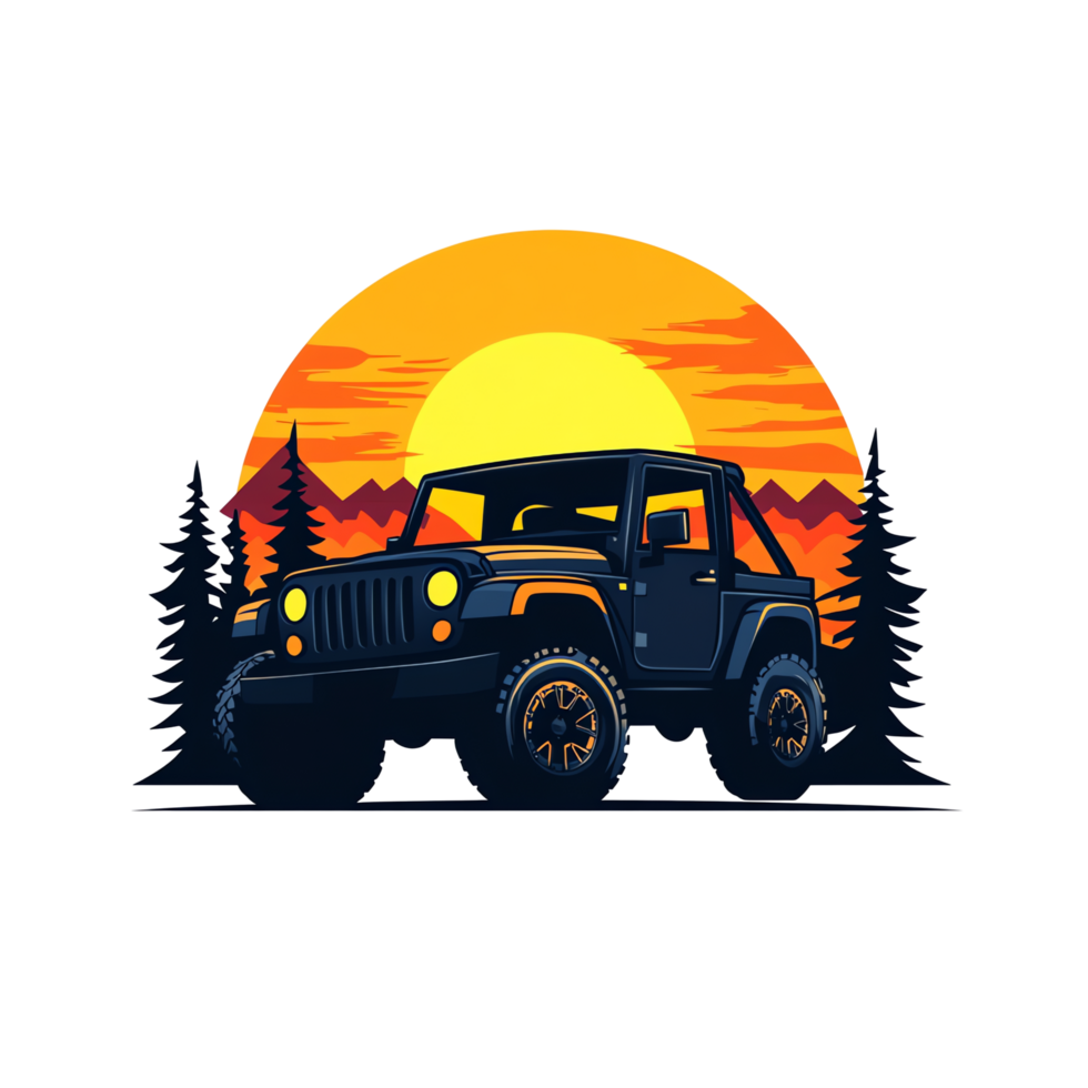Sunset Off-Road Vehicle Adventure png
