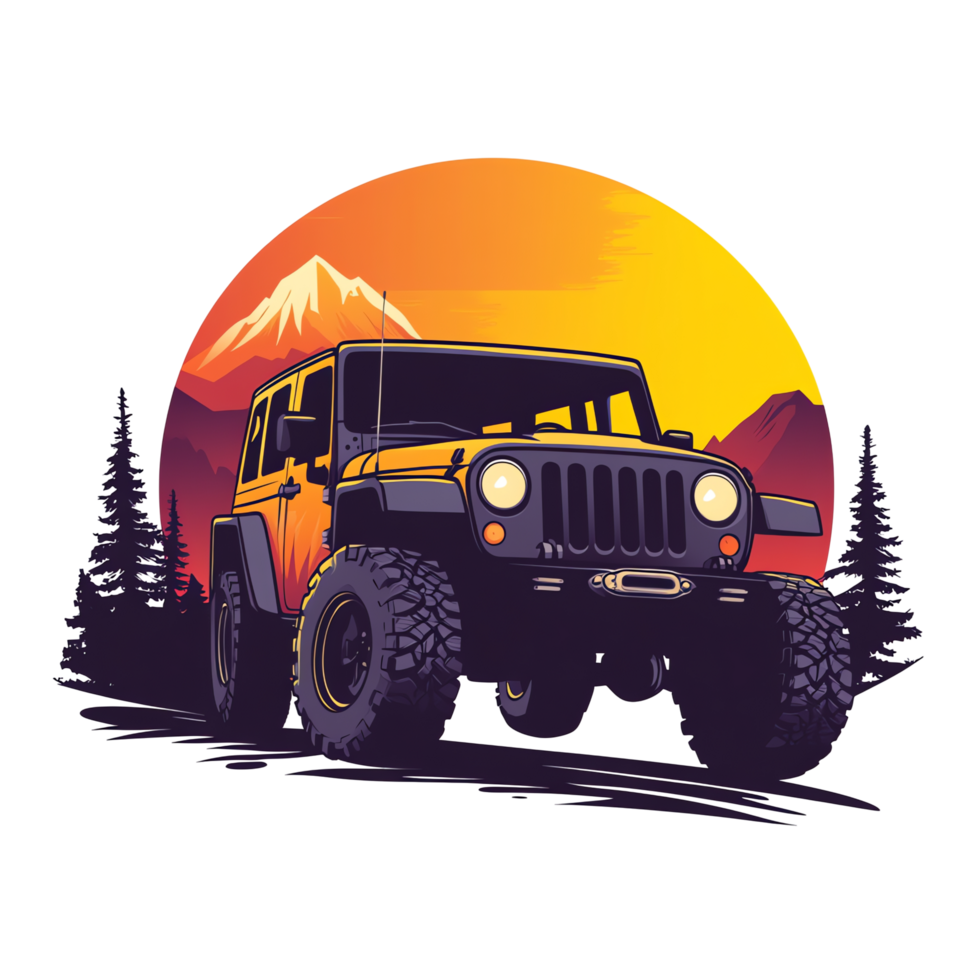 Sunset Mountain SUV Adventure png