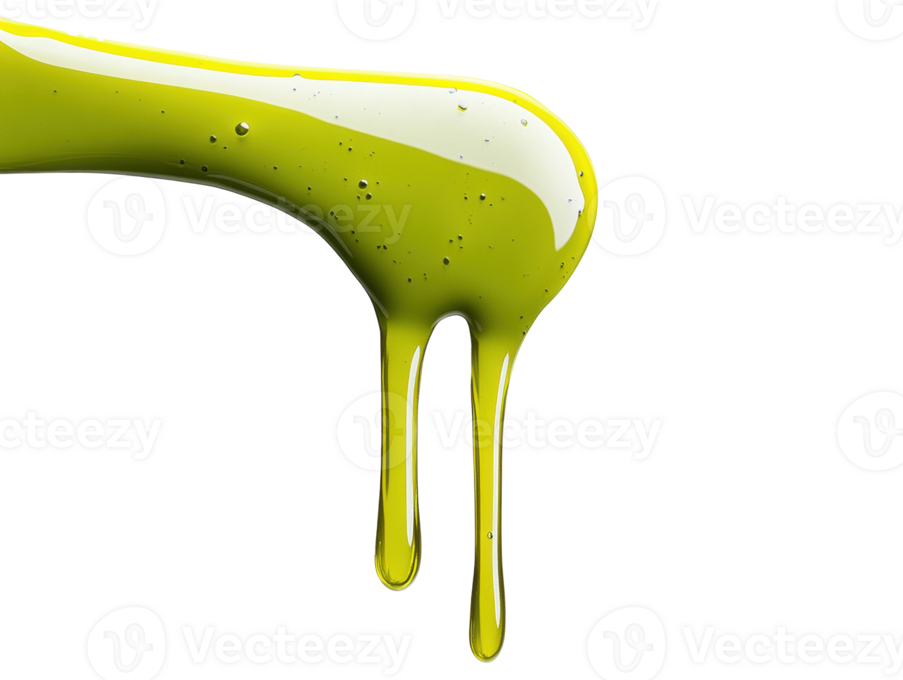 Green liquid dripping with glossy texture for creative projects png