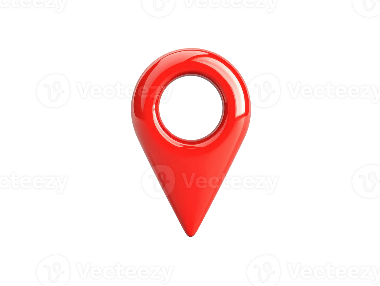 Red location pin symbol for mapping and navigation purposes png