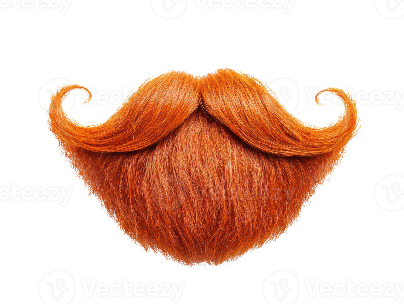 Creative orange mustache design for playful branding and decor png