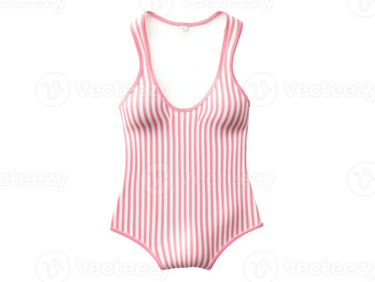 Stylish striped swimsuit design for summer beach activities png