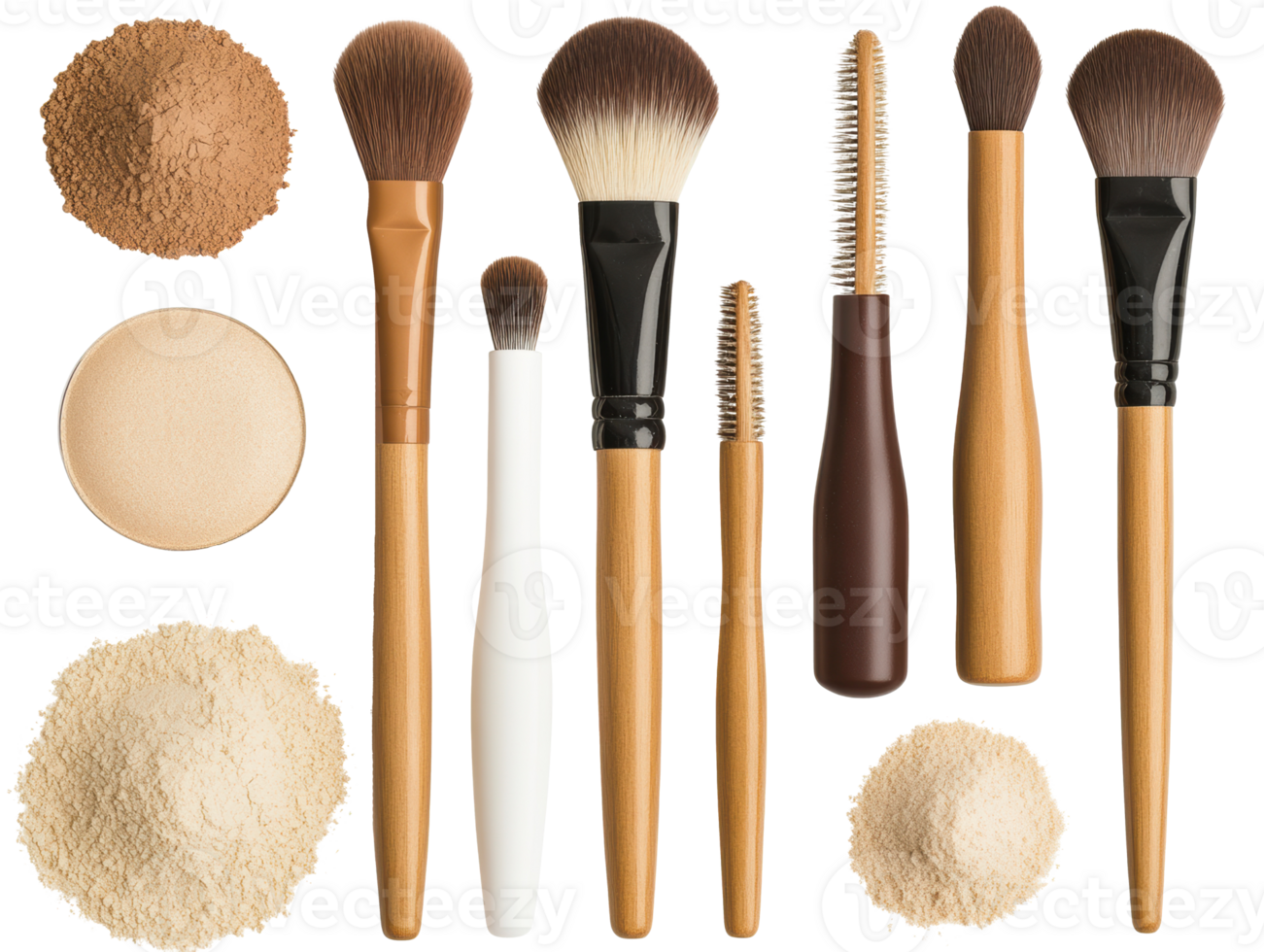 Essential makeup brushes for flawless application and blending png