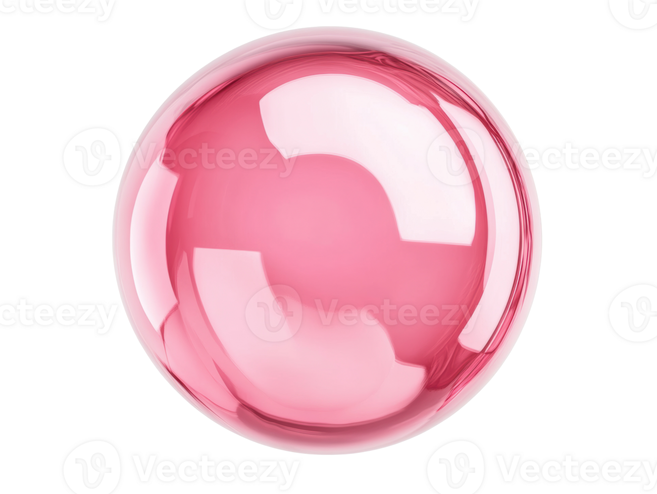 Glossy pink sphere for modern design and decoration concepts png