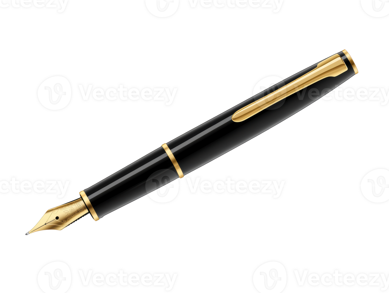 Elegant fountain pen for writing with smooth ink flow png