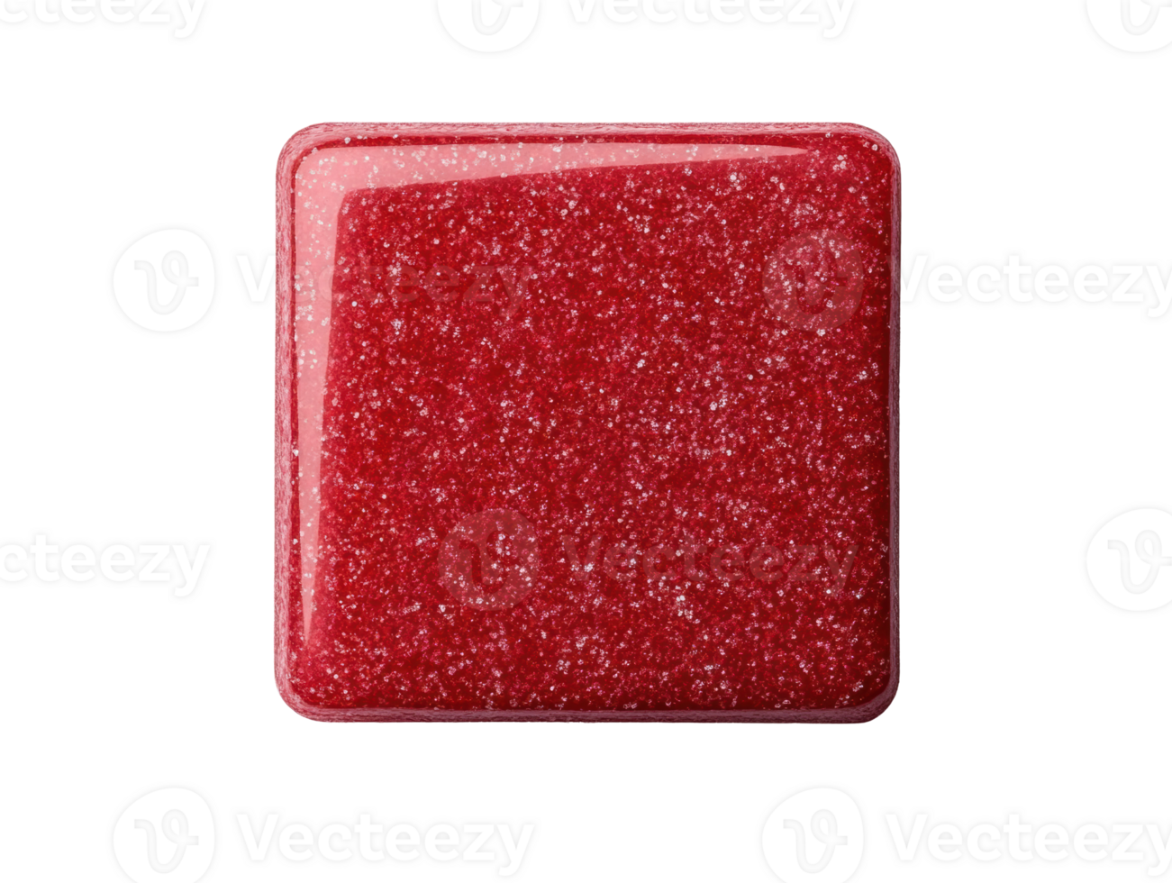 Sparkling red glitter square for crafts and designs png