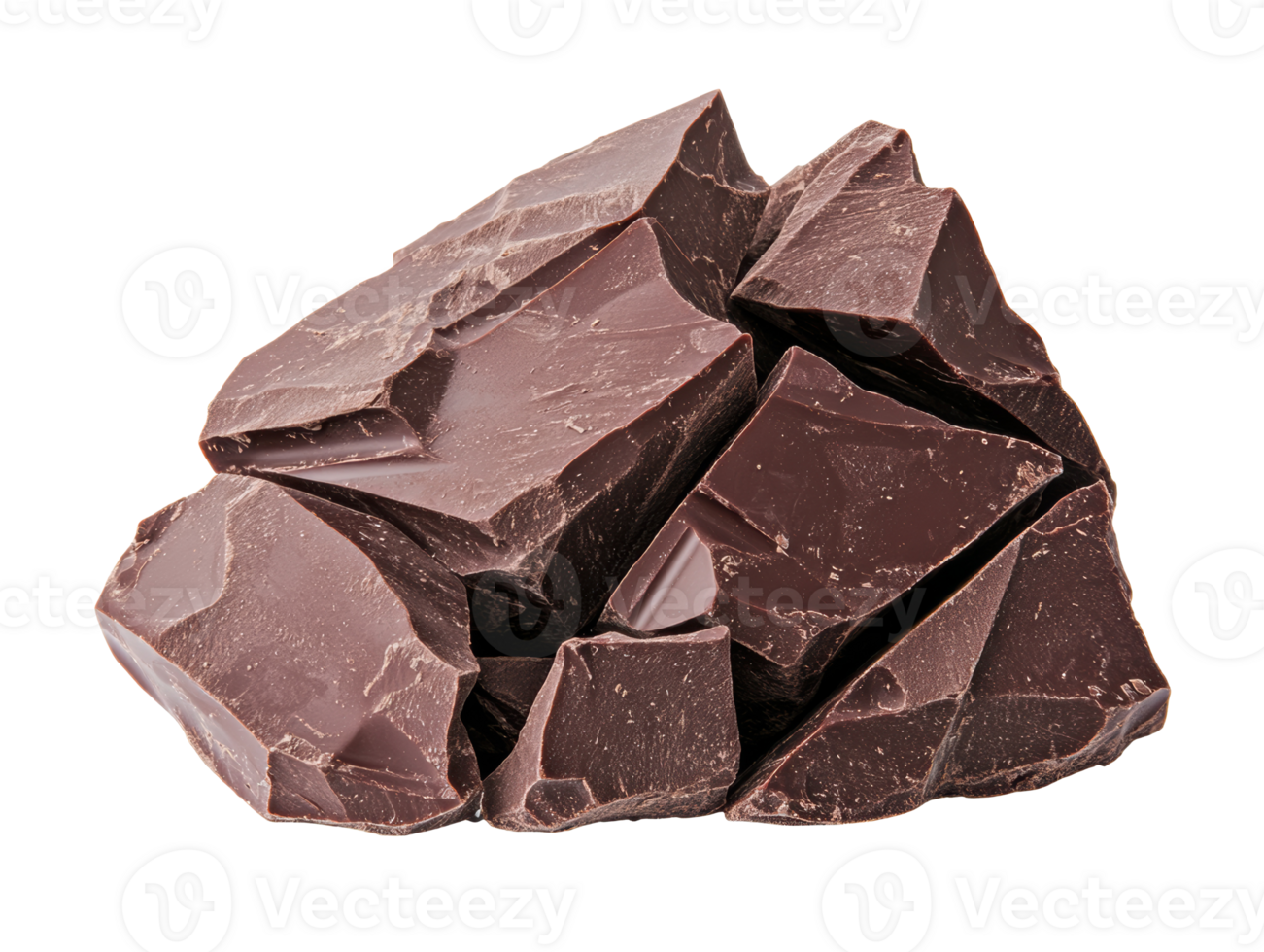 Dark chocolate chunks for baking desserts and delicious treats png