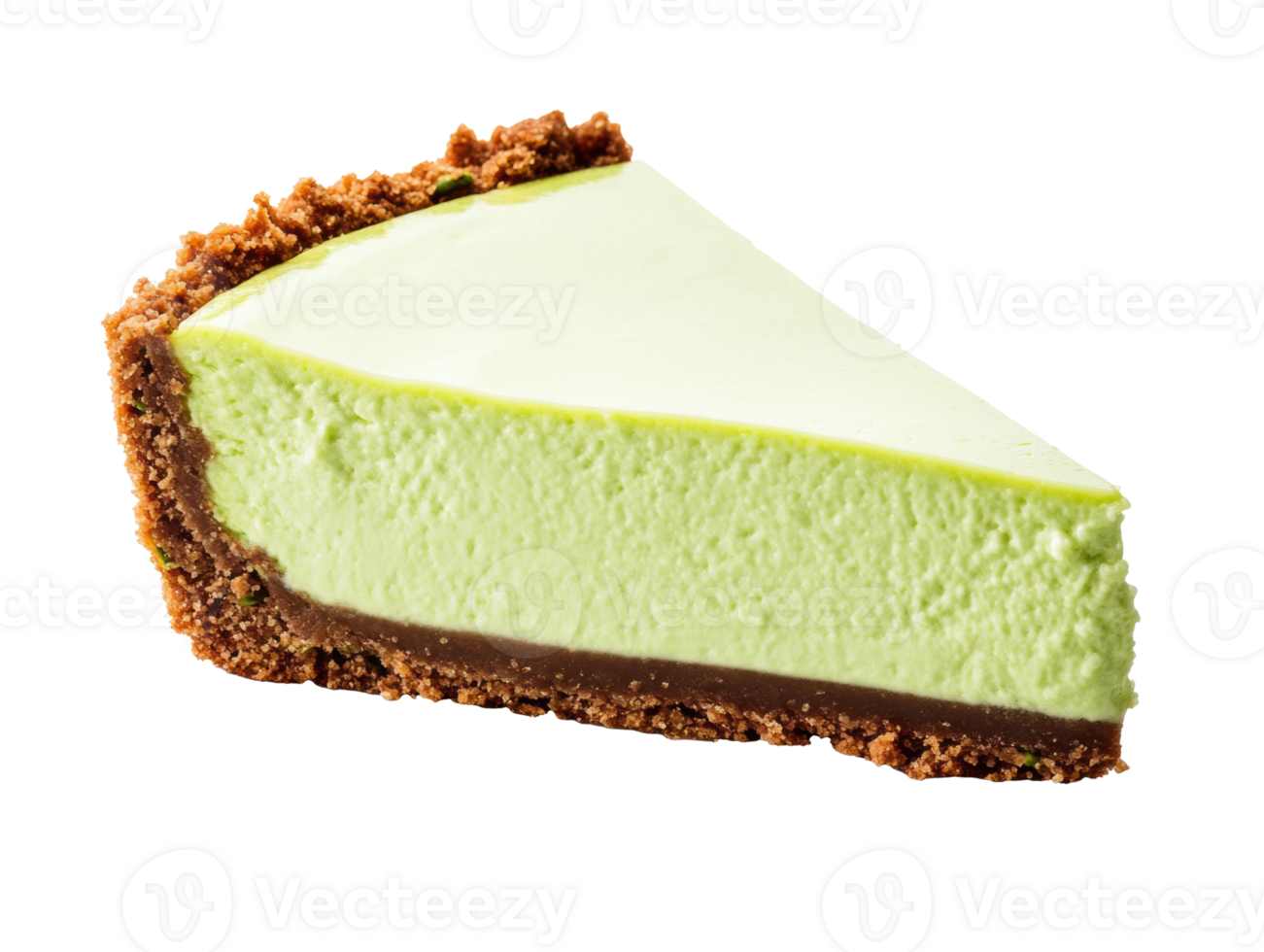 Creamy mint dessert slice with chocolate layer for celebrations png