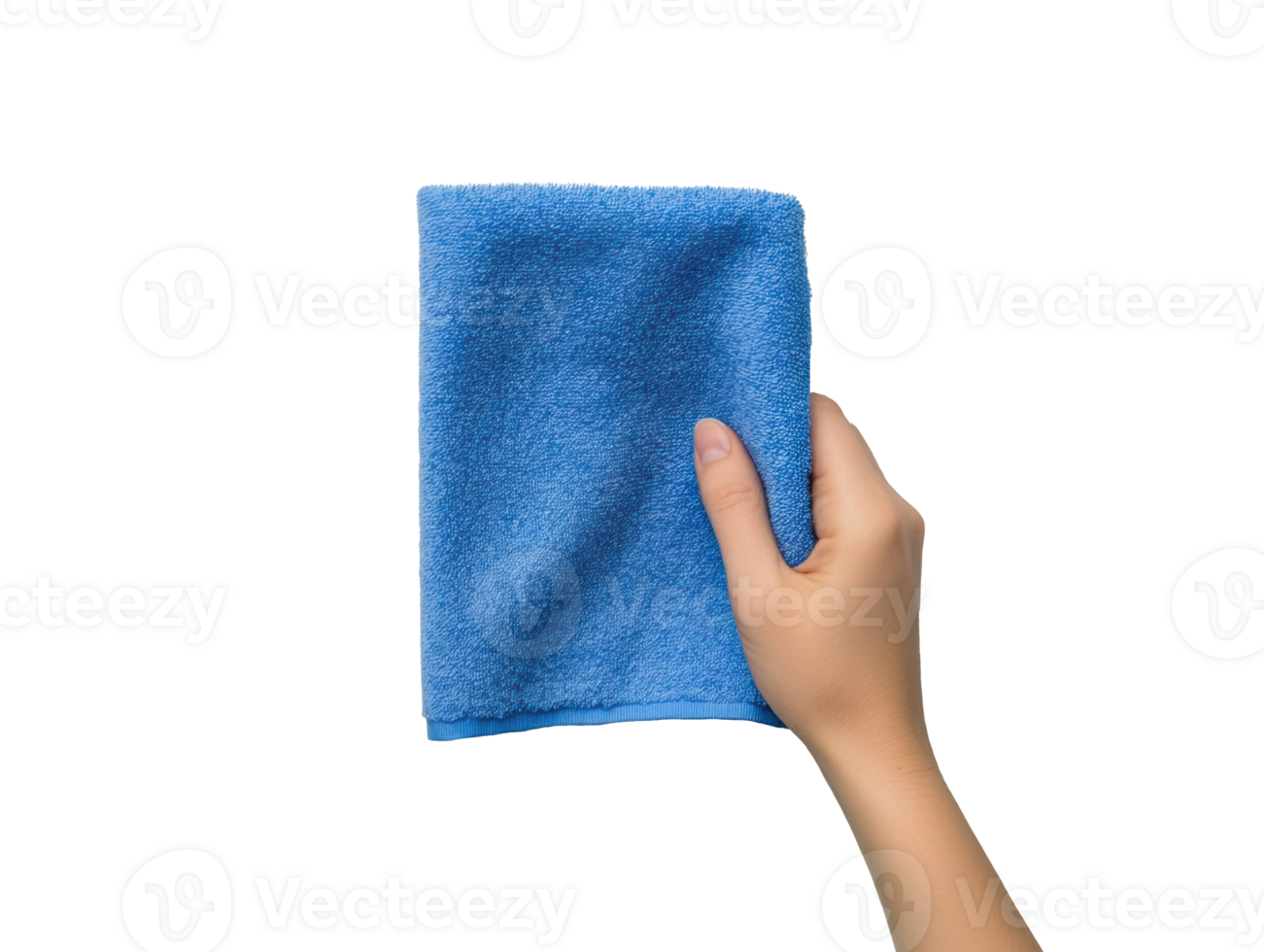Cleaning cloth in hand for home care and maintenance tasks png