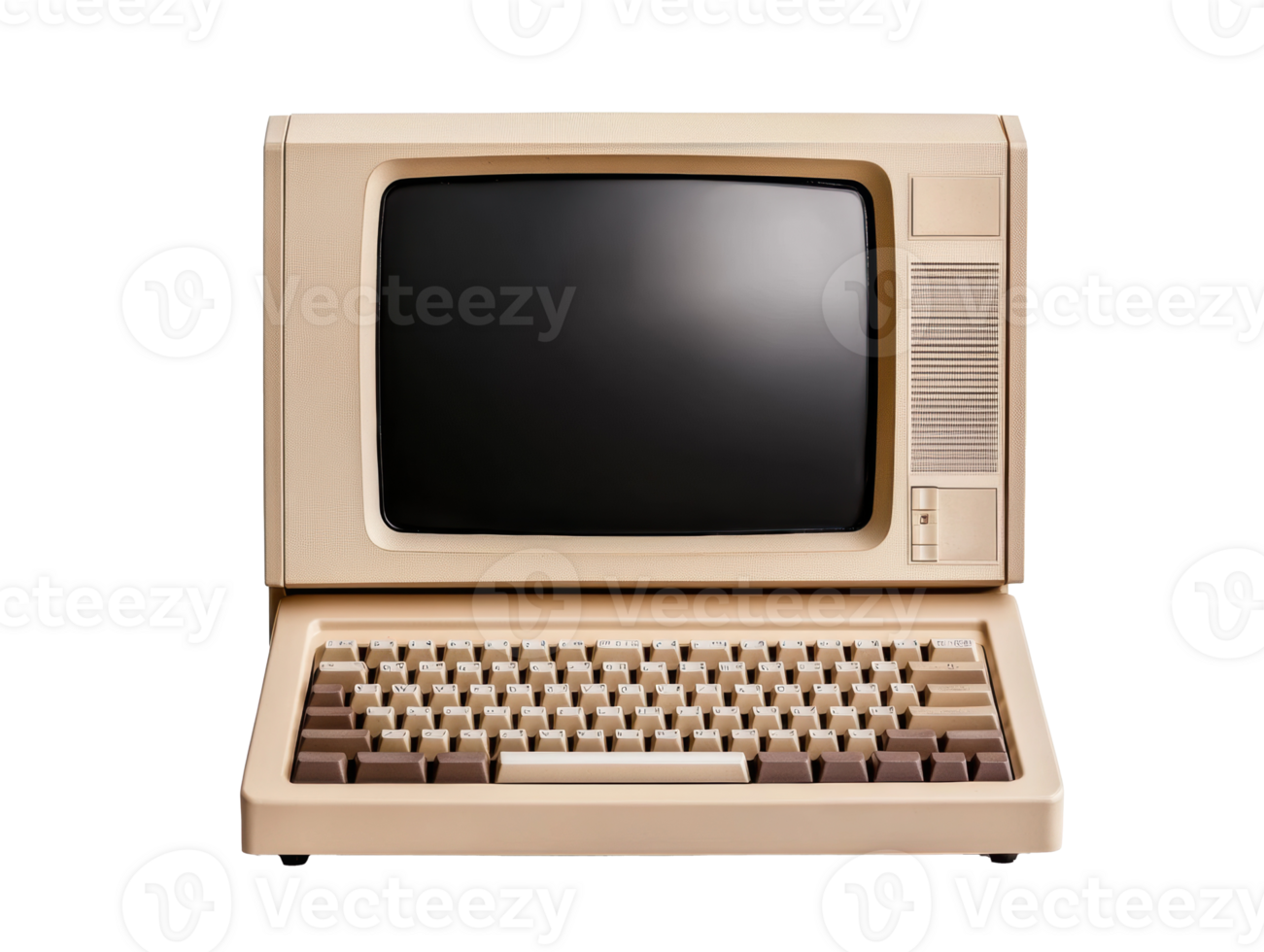 Vintage computer showcases the charm of retro technology png