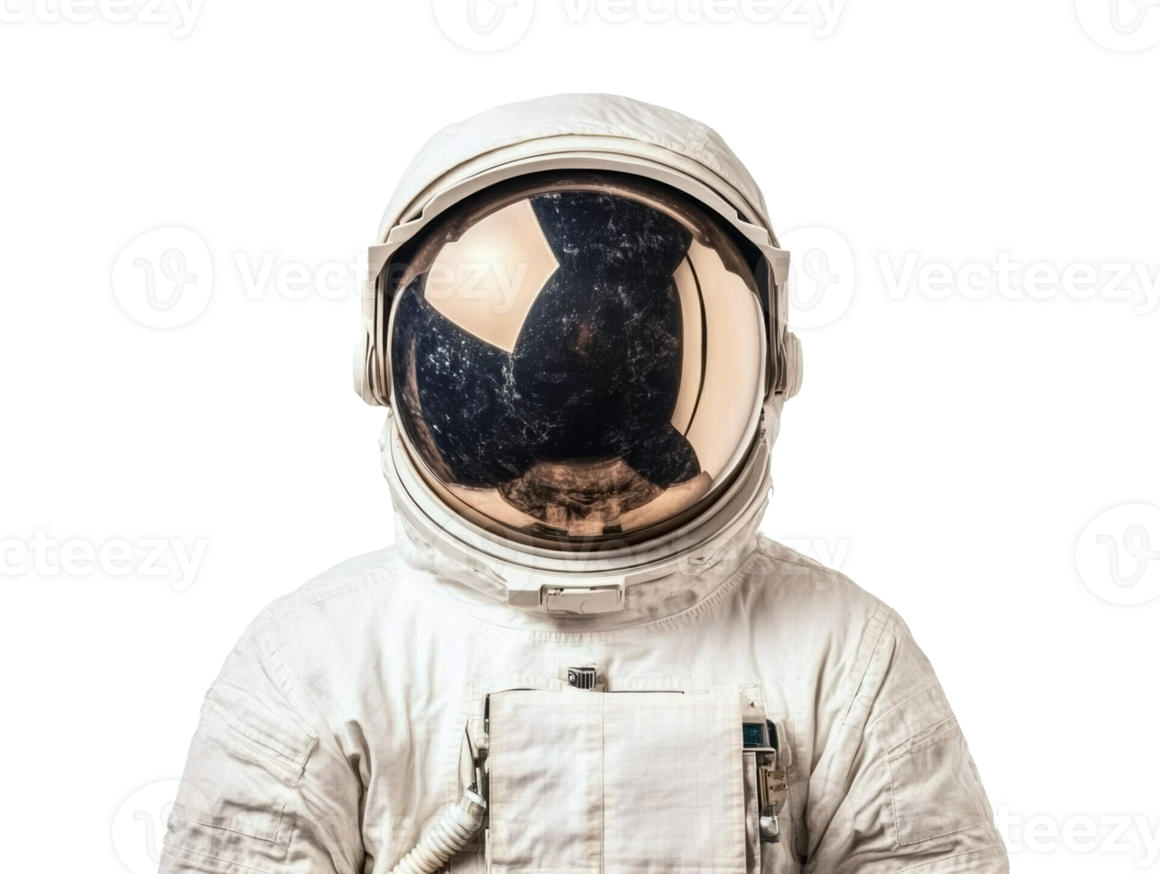 Astronaut in reflective helmet showcasing space exploration concept png