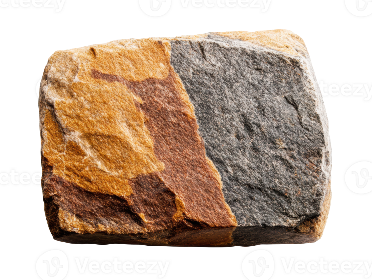 Textured natural stone with unique color variations for design png