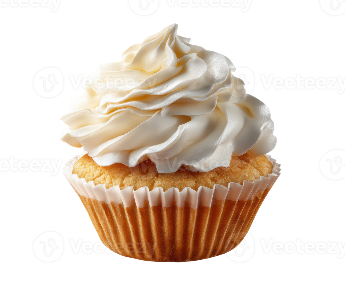 Delicious cupcake with fluffy frosting, perfect for celebrations png