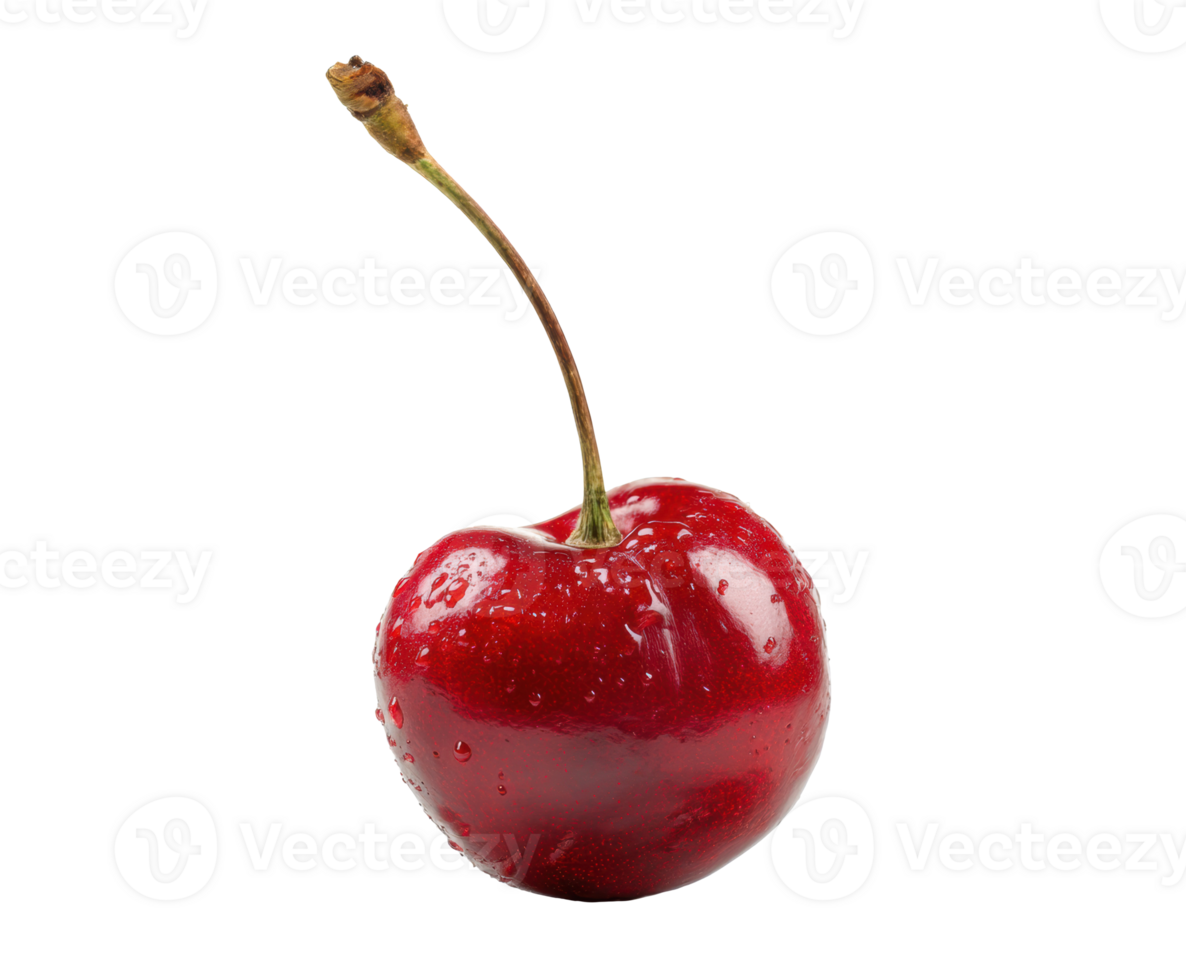 Fresh ripe cherry with dew drops on the surface for healthy eating png