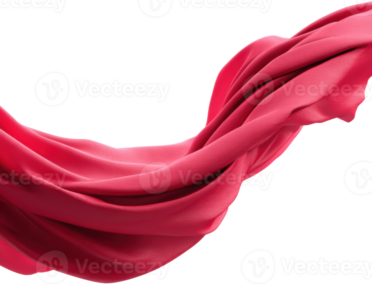 Flowing red fabric for design projects and creative concepts png