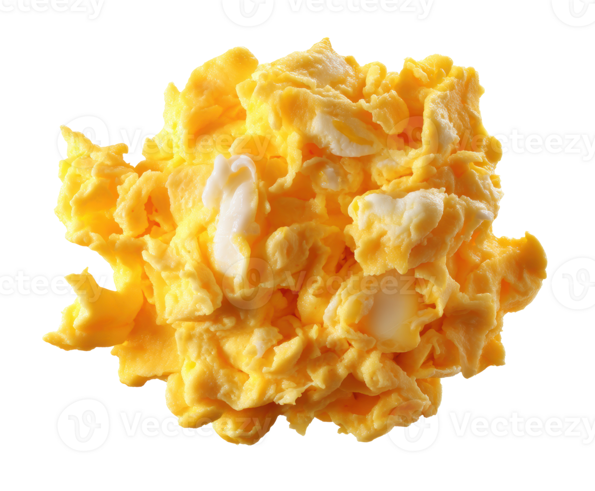 Fluffy scrambled eggs for breakfast and brunch ideas png