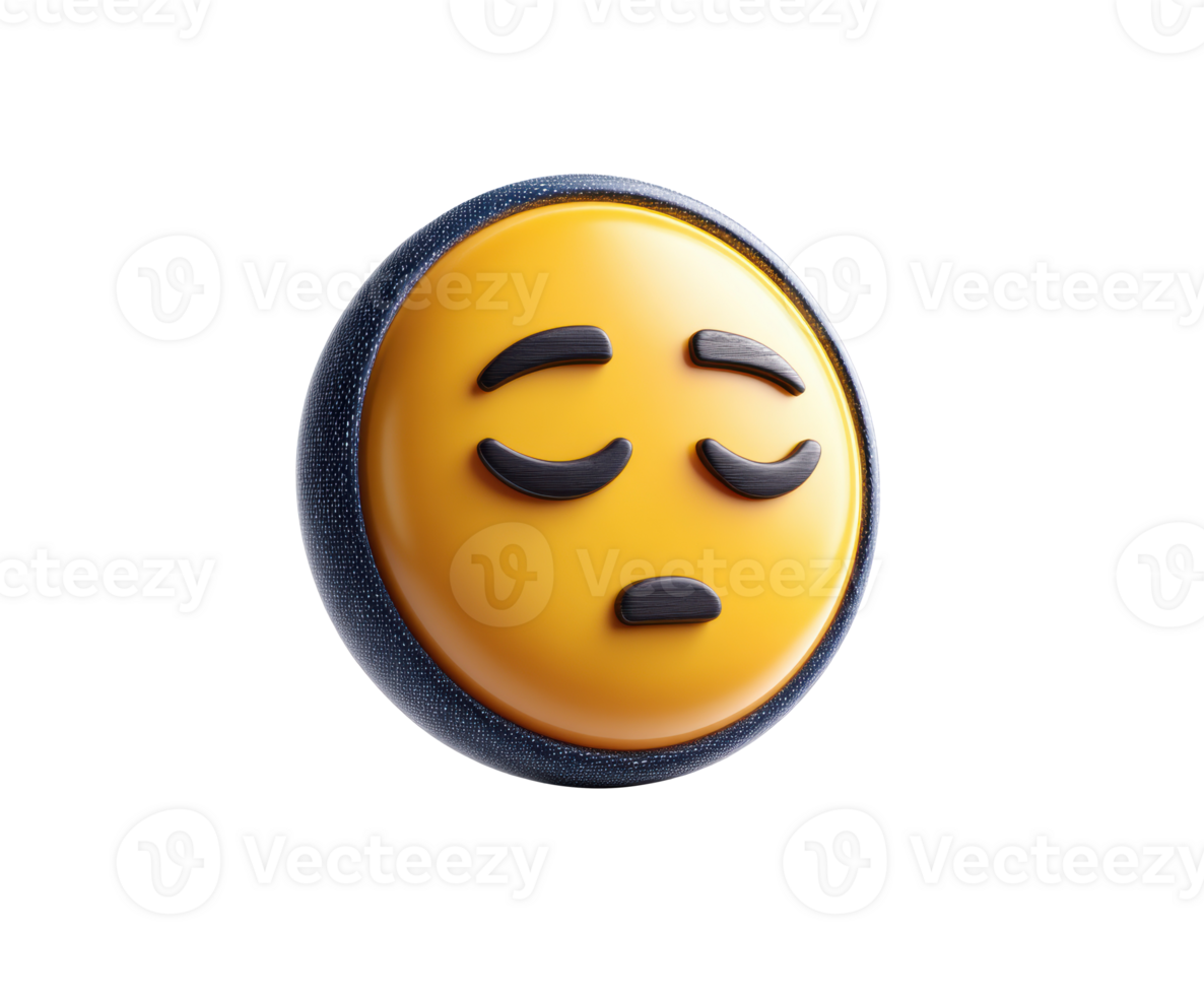 Sad emoticon design conveying emotion in digital art png