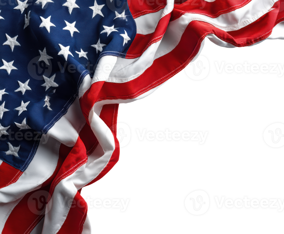 Emblem of patriotism and pride in the American flag fabric png