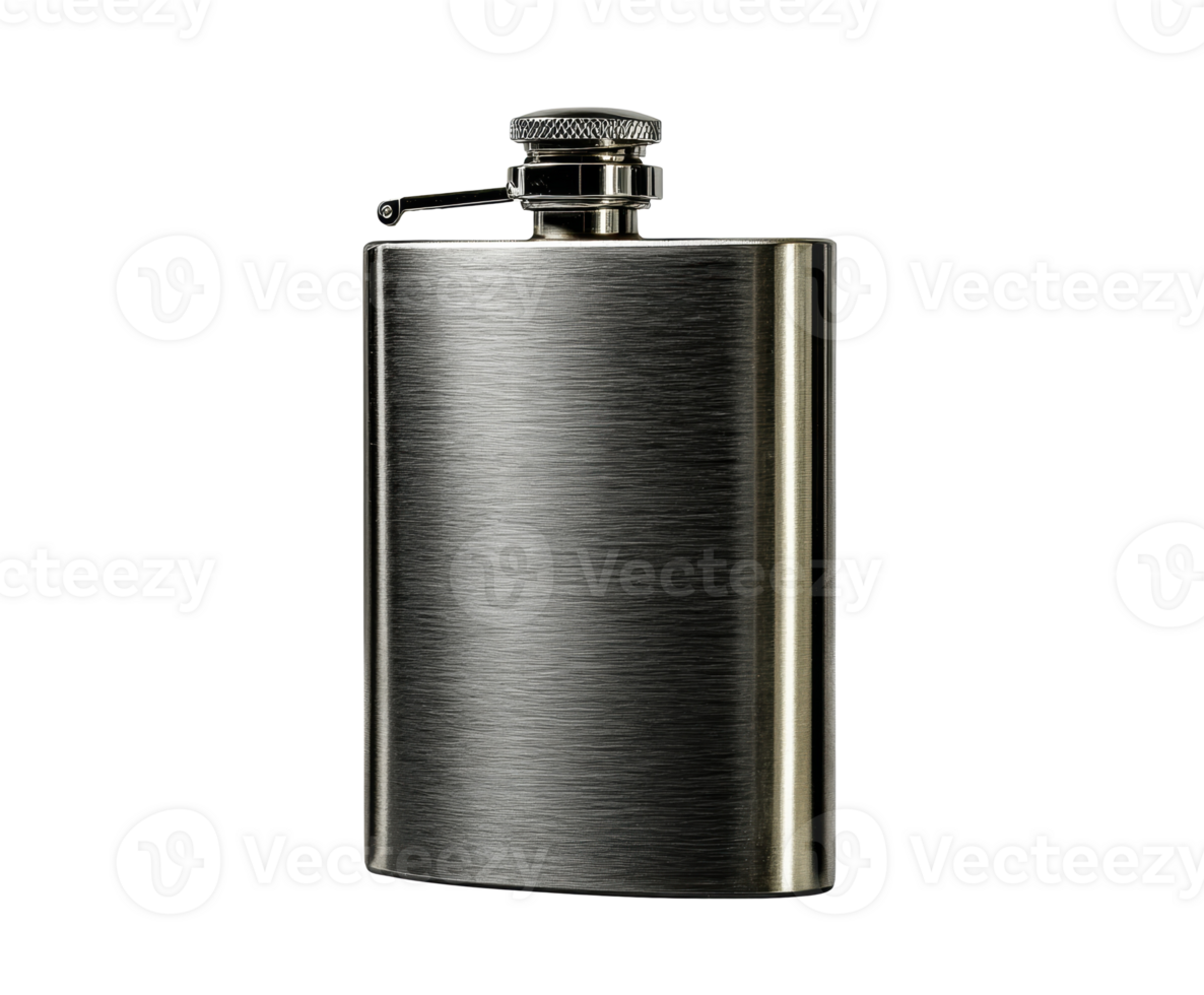 Stylish stainless steel flask for outdoor adventures and gifting png